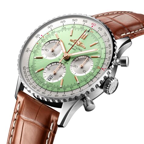 breitling navitimer 41 mint green|Breitling Navitimer 41 review.